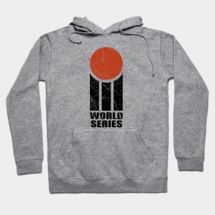 cricket world series retro logo distressed Hoodie